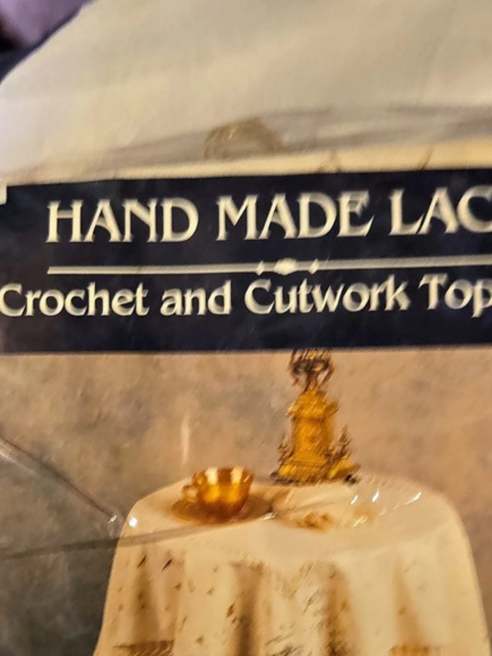 Crochet and Cutwork Topper Crochet Cutwork Topper in Cream NWT